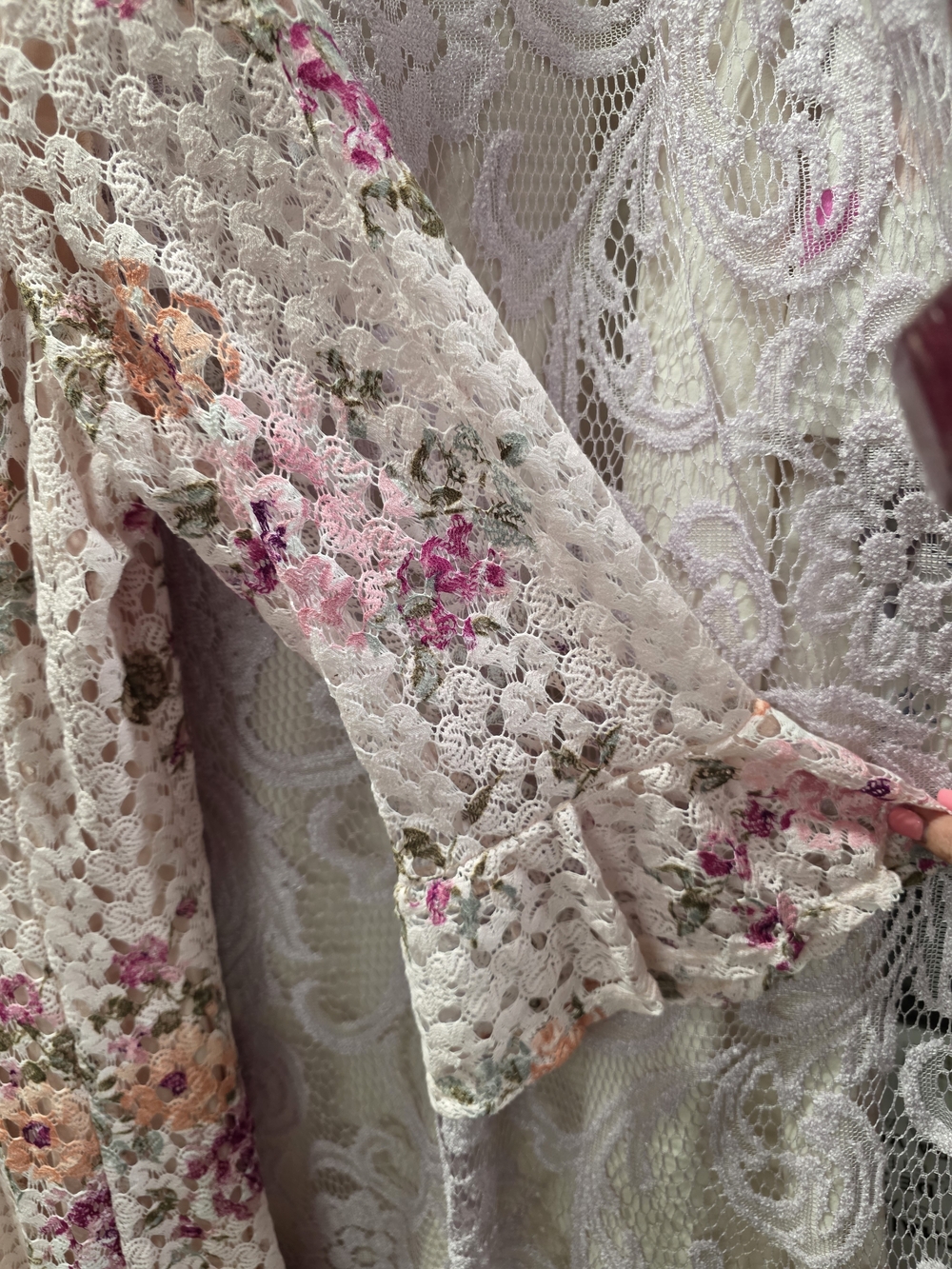 Rabbit Rabbit Rabbit Light Pink Floral Lace Midi Dress - Picture 3 of 5